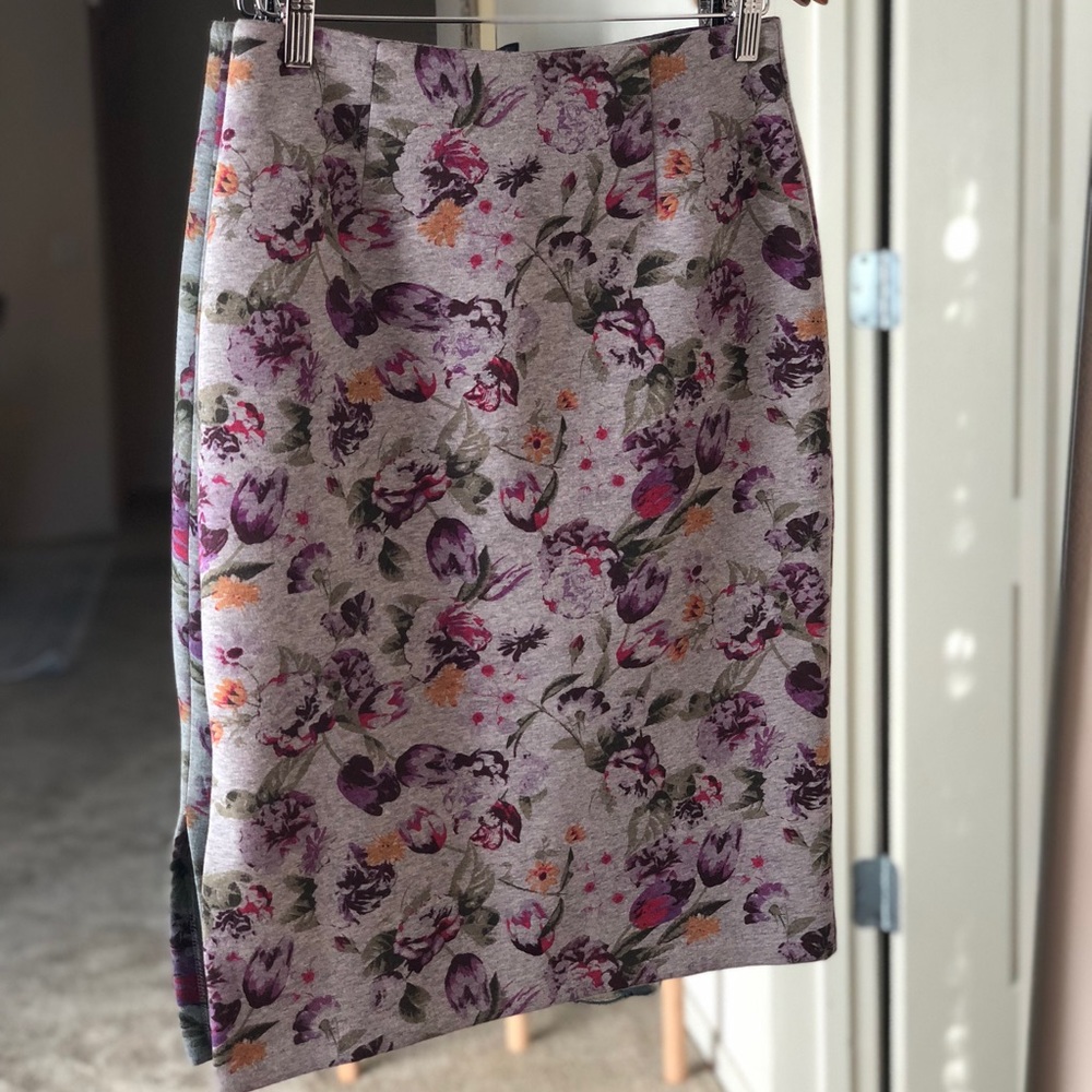 Halogen pencil floral skirt